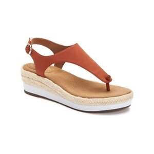 STYLE & COMPANY Womens Orange  1" Platform Balii Wedge Slingback Sandal 8.5 M